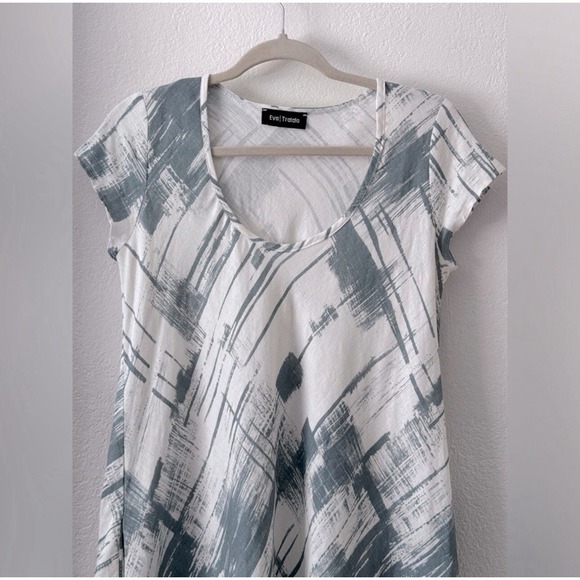 Eva Tralala Lagenlook 100% linen short length Dress with pockets Size Small - Picture 4 of 9